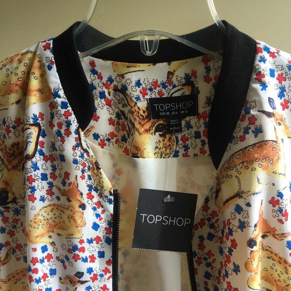 TOPSHOP NWT 🌱 Chiffon Bomber Jacket